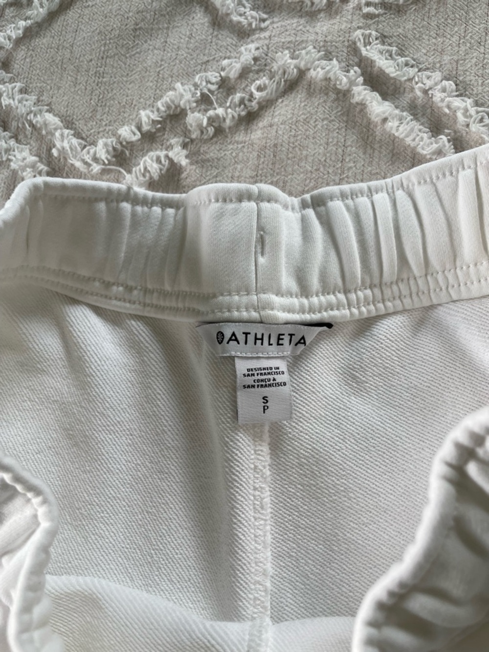 Athleta Mid Rise White Shorts - Picture 3 of 9